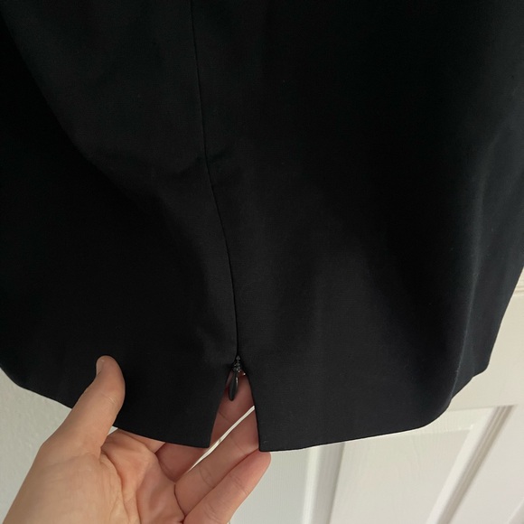 Akris Punto navy blue professional pencil skirt with double zipper back size 8 - Picture 3 of 11